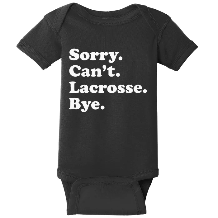 Funny Lacrosse Gift For Men Women Baby Bodysuit