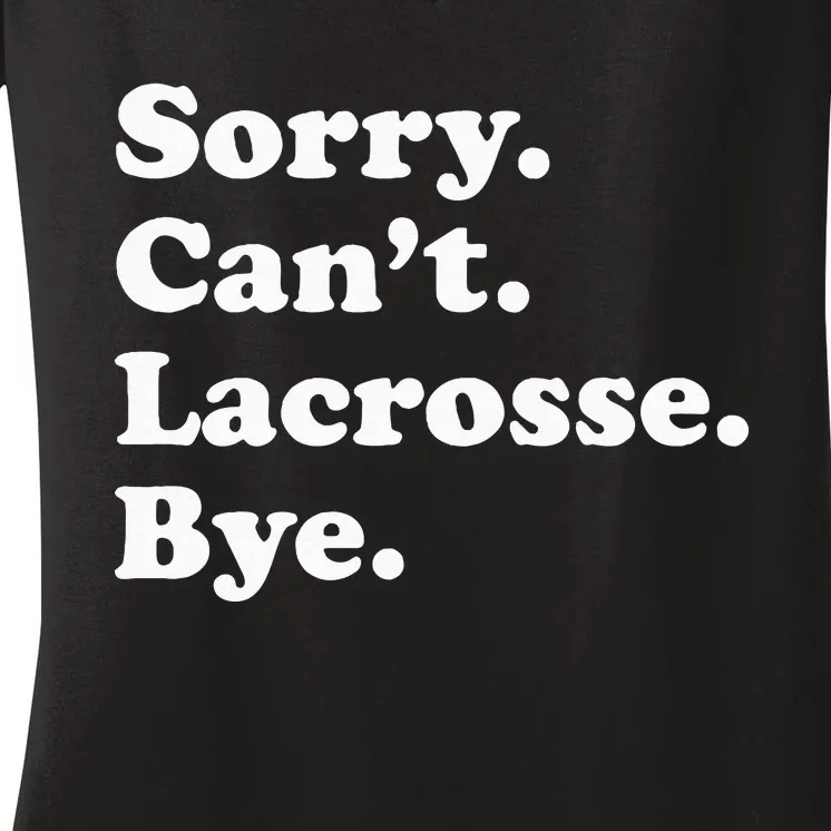 Funny Lacrosse Gift For Men Women Women's V-Neck T-Shirt