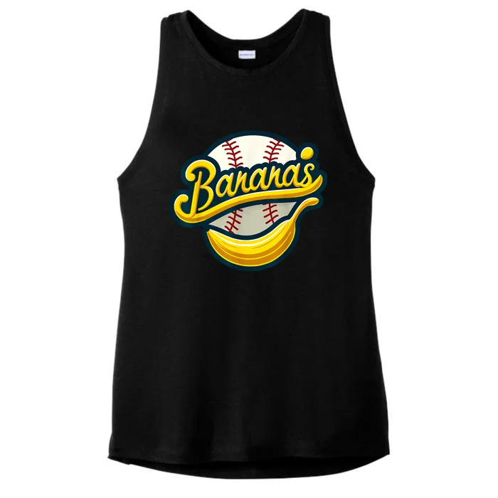 Funny LetS Go Bananas Ladies Tri-Blend Wicking Tank