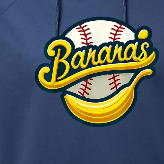 Funny LetS Go Bananas Performance Fleece Hoodie