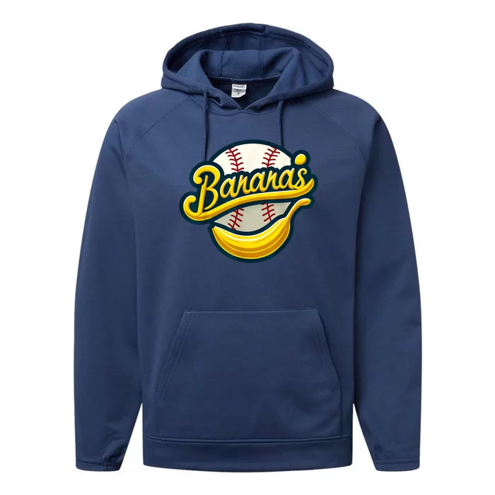 Funny LetS Go Bananas Performance Fleece Hoodie