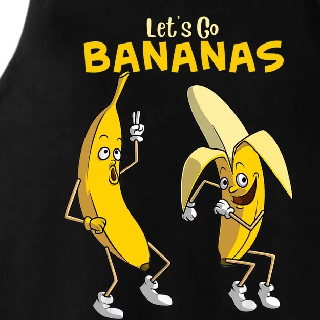 Funny Let's Go Bananas Gift Boy Girl Cute Fruit Dance Ladies Tri-Blend Wicking Tank