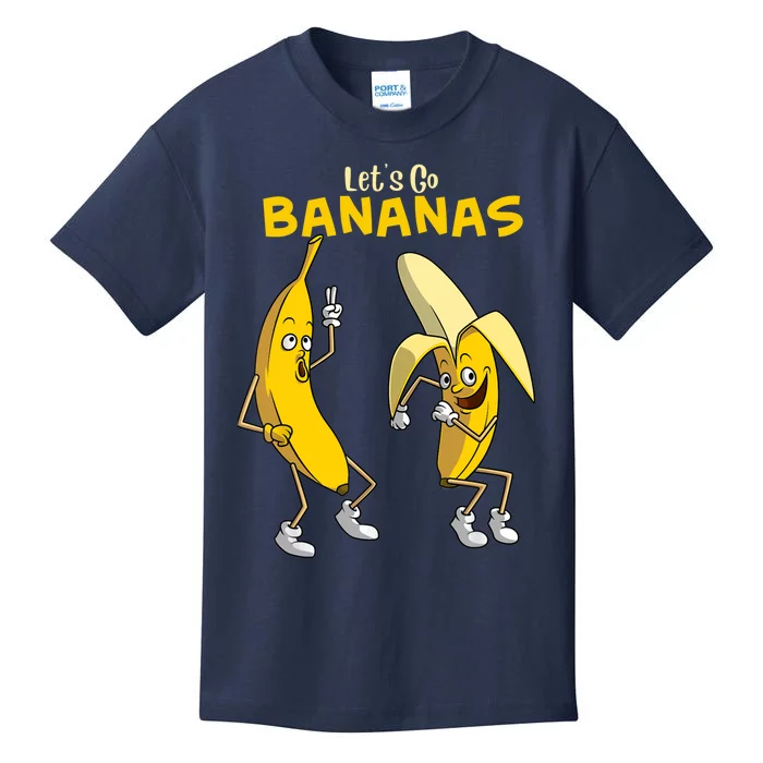 Funny Let's Go Bananas Gift Boy Girl Cute Fruit Dance Kids T-Shirt