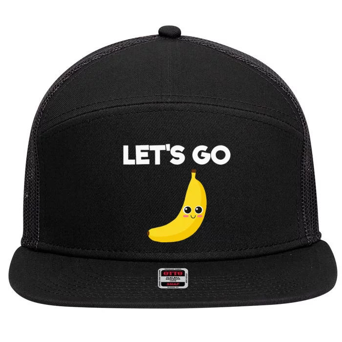 Funny LetS Go Bananas 7 Panel Mesh Trucker Snapback Hat