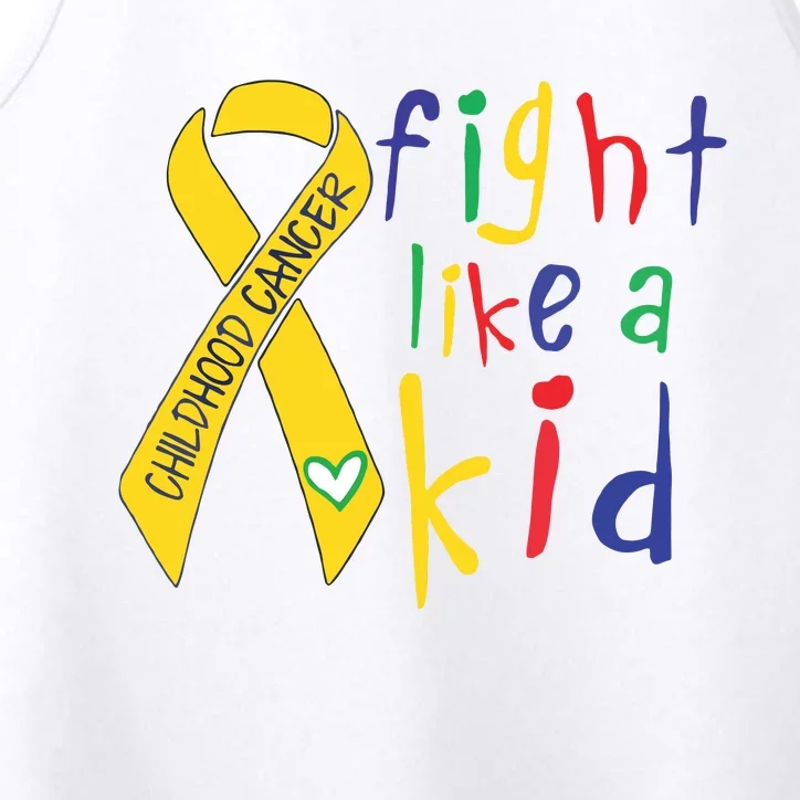 Fight Like Gold Ribbon Childhood Cancer Awareness Performance Tank