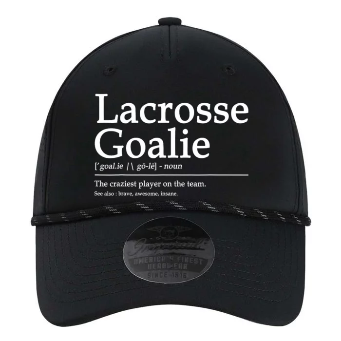 Funny Lacrosse Goalie Definition Quote Cool Performance The Dyno Cap