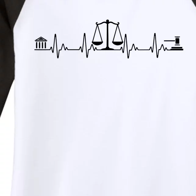 Funny Lawyer Gift Law School Attorney Men Women Heartbeat Women's Tri-Blend 3/4-Sleeve Raglan Shirt