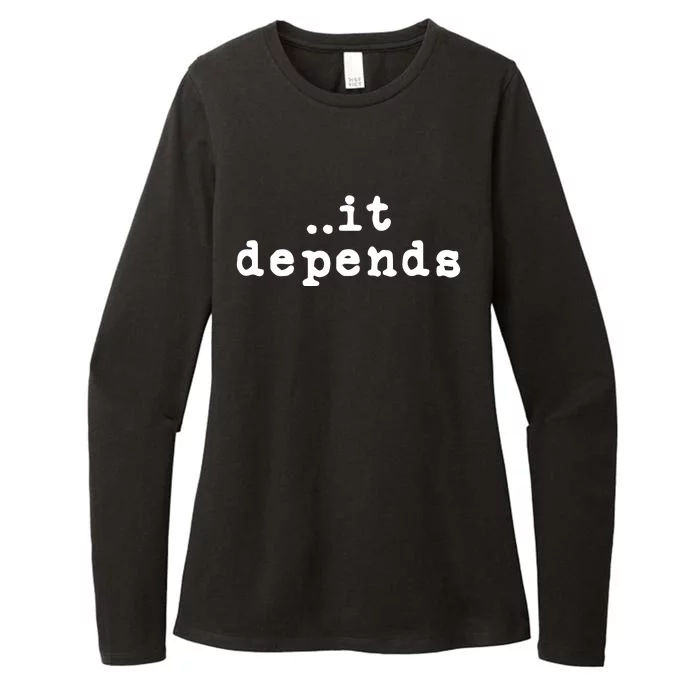 Funny Lawyer Gifts For Men Women It Depends Lawyer Womens CVC Long Sleeve Shirt