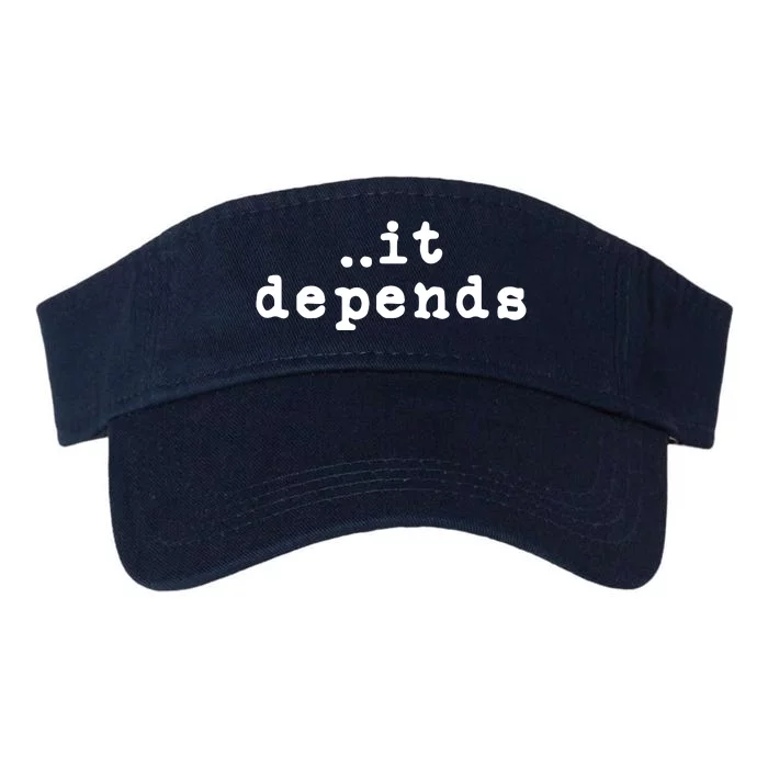 Funny Lawyer Gifts For Men Women It Depends Lawyer Valucap Bio-Washed Visor