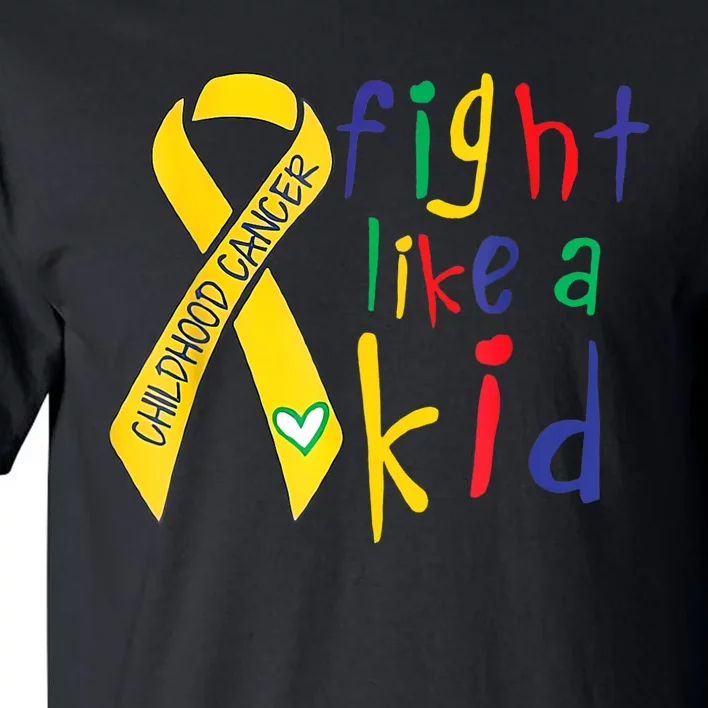 Fight Like Gold Ribbon Childhood Cancer Awareness Tall T-Shirt