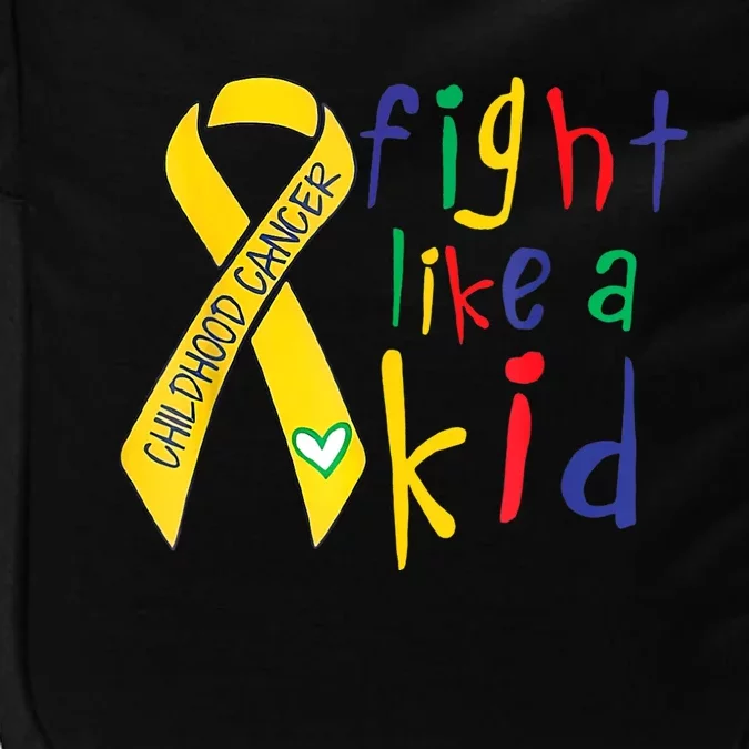 Fight Like Gold Ribbon Childhood Cancer Awareness Impact Tech Backpack