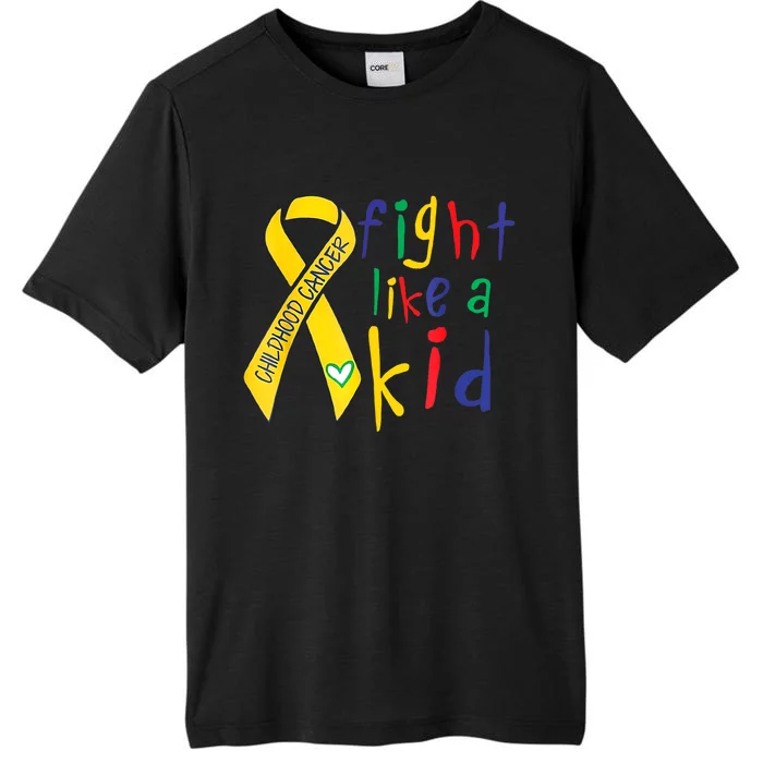 Fight Like Gold Ribbon Childhood Cancer Awareness ChromaSoft Performance T-Shirt