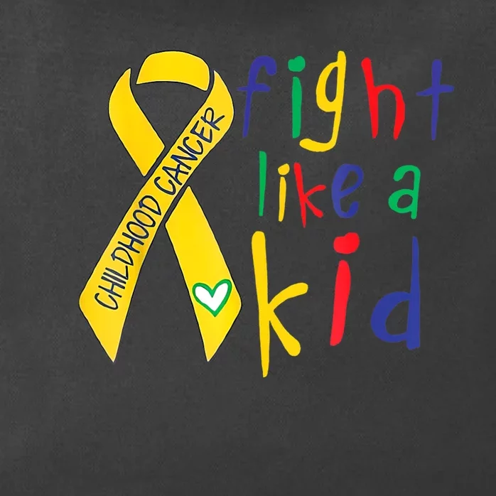 Fight Like Gold Ribbon Childhood Cancer Awareness Zip Tote Bag