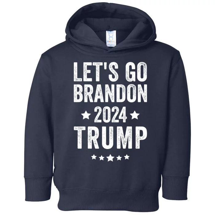 Funny LetS Go Brandon Trump 2024 Toddler Hoodie