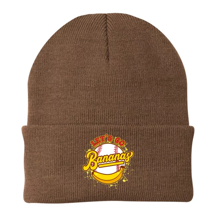 Funny Lets Go Bananas Baseball Logo Knit Cap Winter Beanie