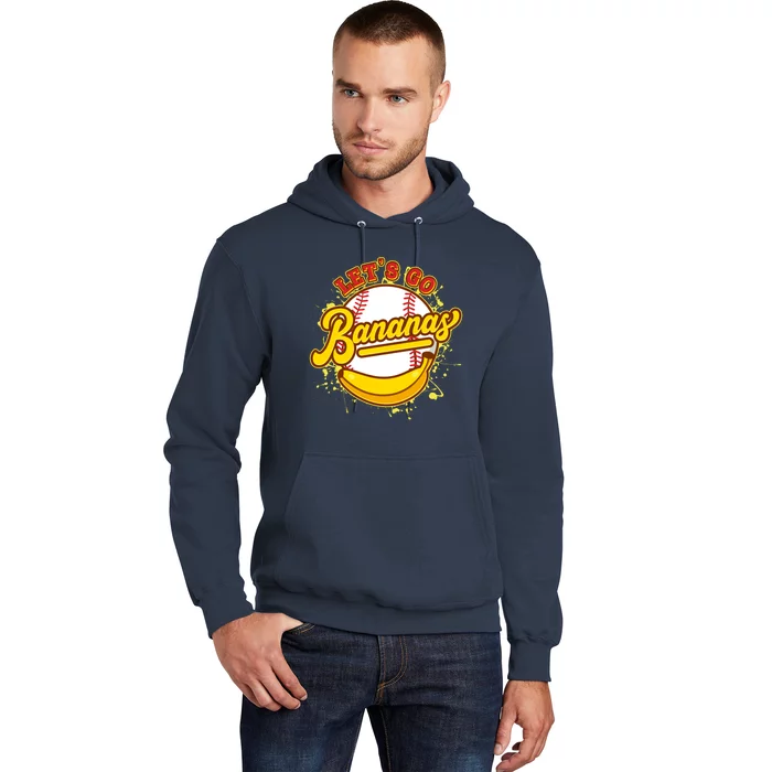 Funny Lets Go Bananas Baseball Logo Hoodie