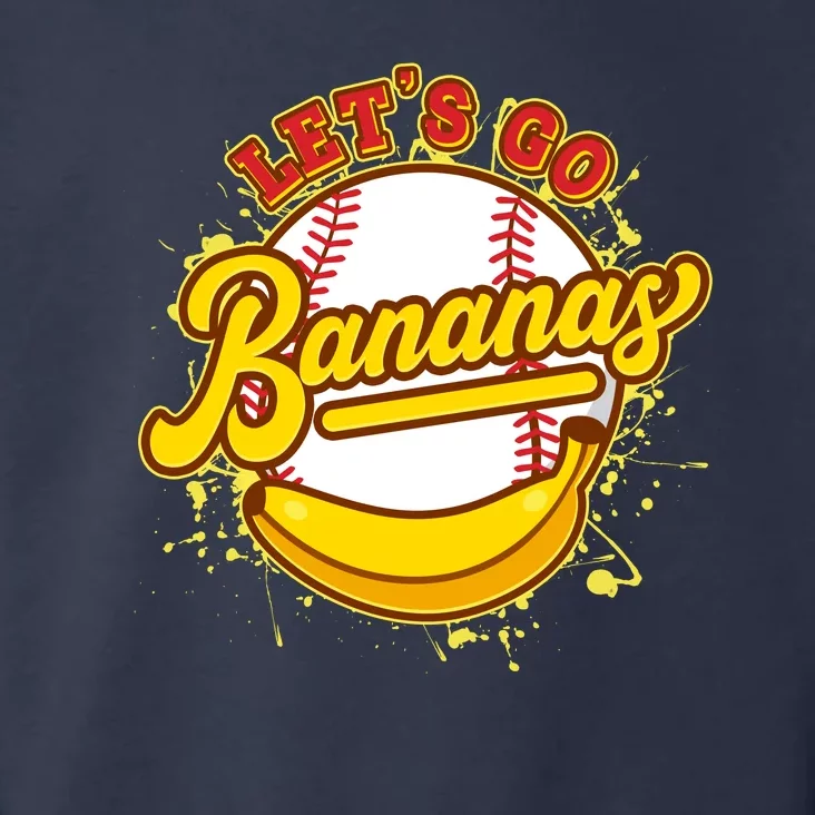 Funny Lets Go Bananas Baseball Logo Toddler Hoodie