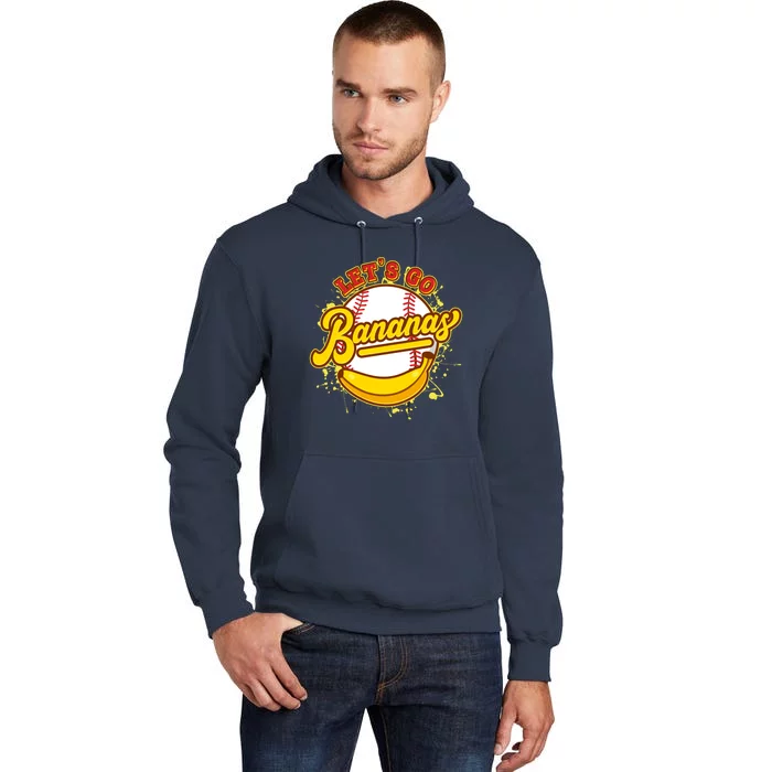 Funny Lets Go Bananas Baseball Logo Tall Hoodie