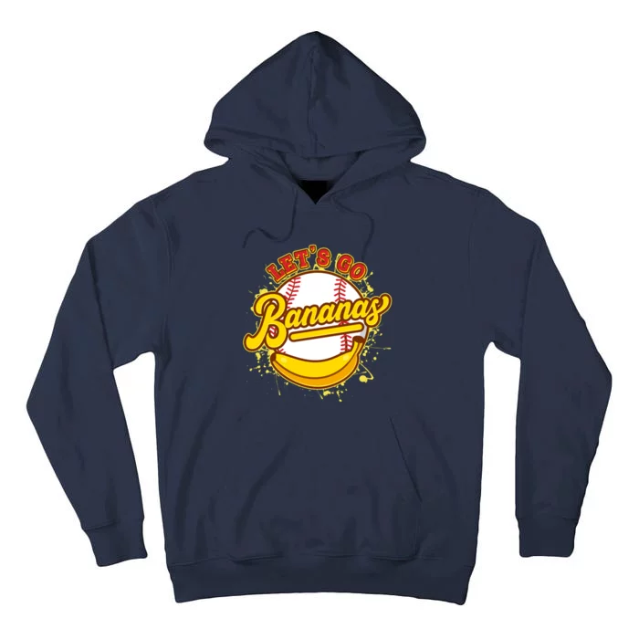 Funny Lets Go Bananas Baseball Logo Tall Hoodie