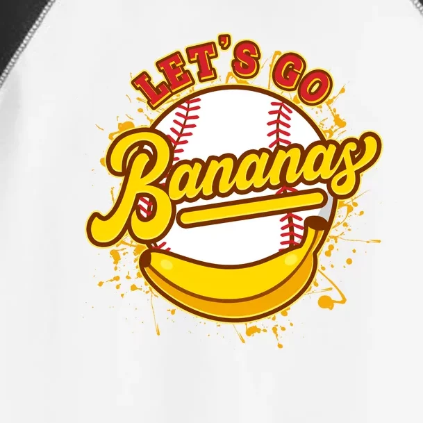 Funny Lets Go Bananas Baseball Logo Toddler Fine Jersey T-Shirt