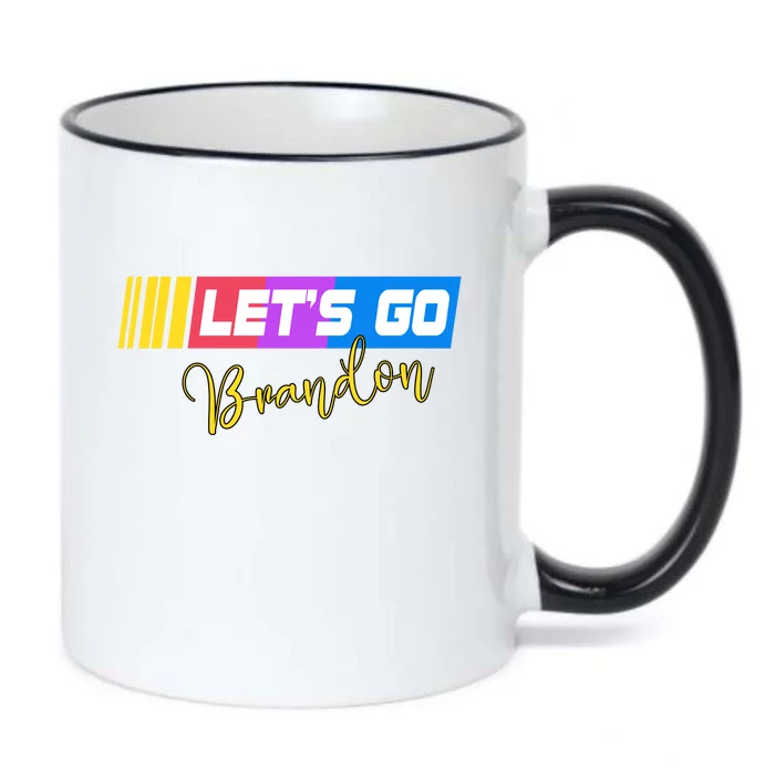 FJB Let's Go Brandon Anti Biden Chant Racing Logo Black Color Changing Mug