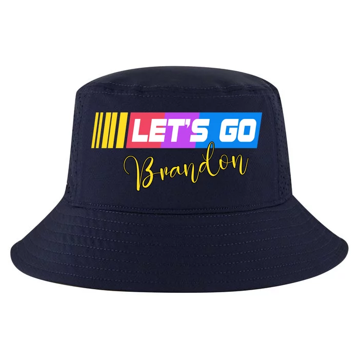 FJB Let's Go Brandon Anti Biden Chant Racing Logo Cool Comfort Performance Bucket Hat