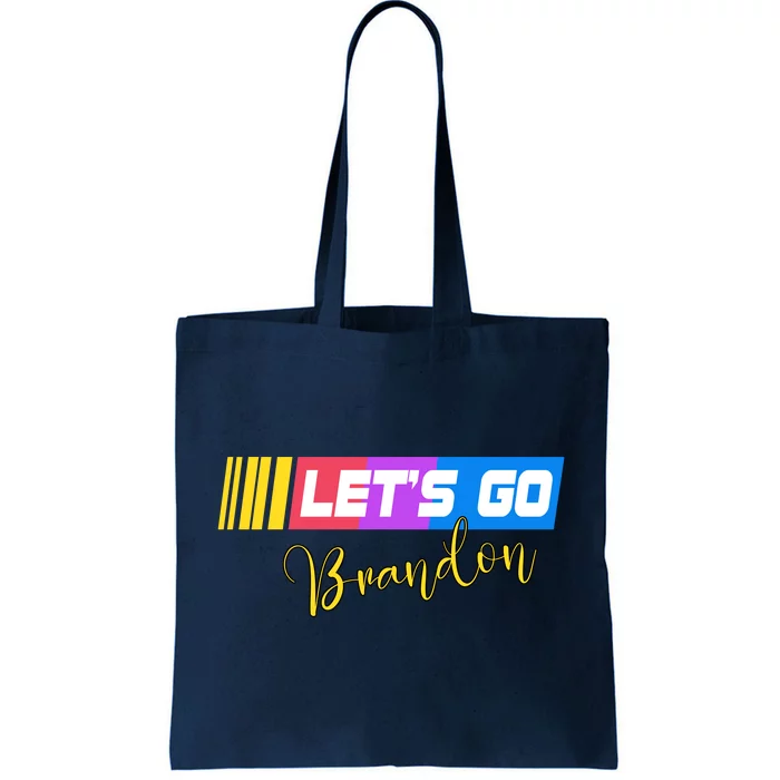 FJB Let's Go Brandon Anti Biden Chant Racing Logo Tote Bag