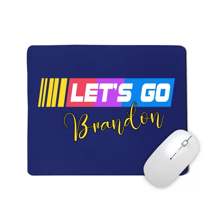 FJB Let's Go Brandon Anti Biden Chant Racing Logo Mousepad