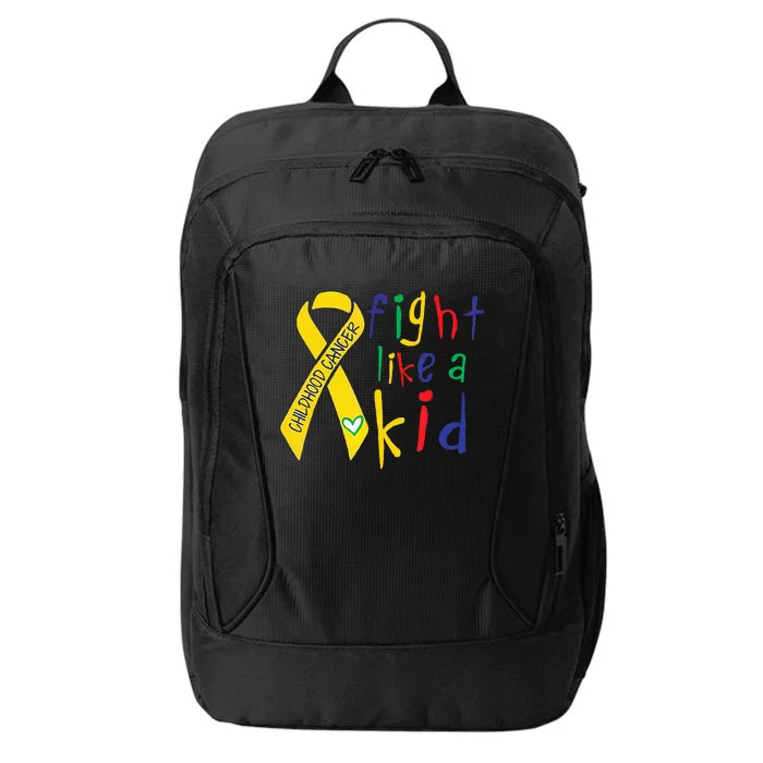 Fight Like Gold Ribbon Childhood Cancer Awareness City Backpack