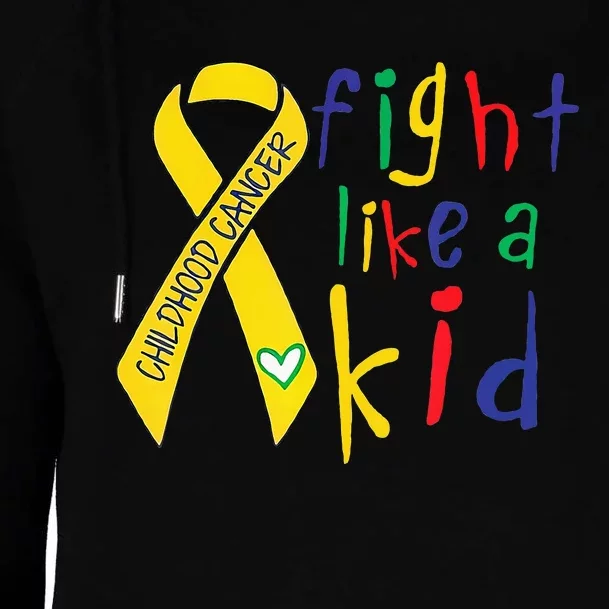 Fight Like Gold Ribbon Childhood Cancer Awareness Womens Funnel Neck Pullover Hood