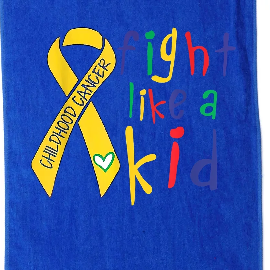 Fight Like Gold Ribbon Childhood Cancer Awareness Platinum Collection Golf Towel