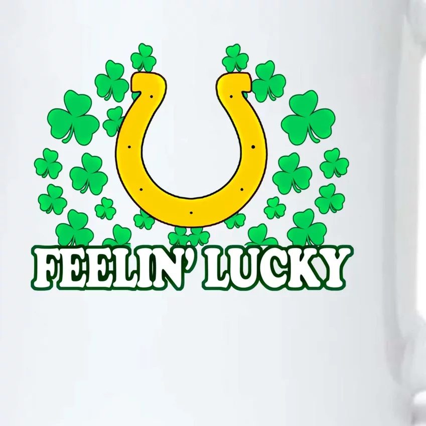 Feeling Lucky Gift Lucky St Patricks Day Gift Black Color Changing Mug