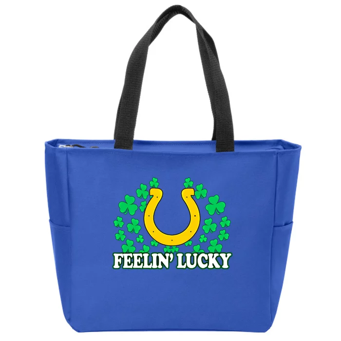 Feeling Lucky Gift Lucky St Patricks Day Gift Zip Tote Bag