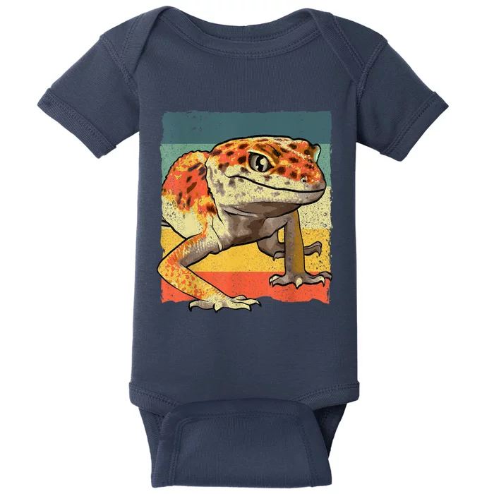 Funny Leopard Gecko Design For Women Gecko Lover Baby Bodysuit