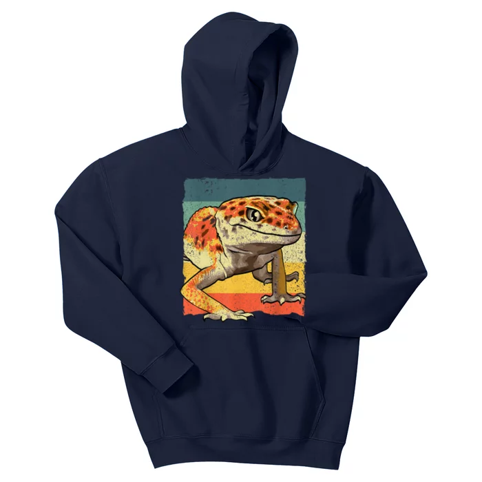 Funny Leopard Gecko Design For Women Gecko Lover Kids Hoodie