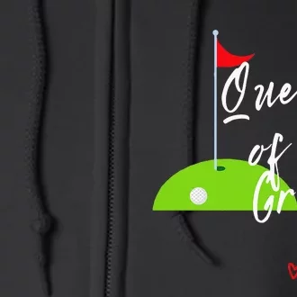 Funny Ladies Golf Greens Queens love golfing Leagues Full Zip Hoodie