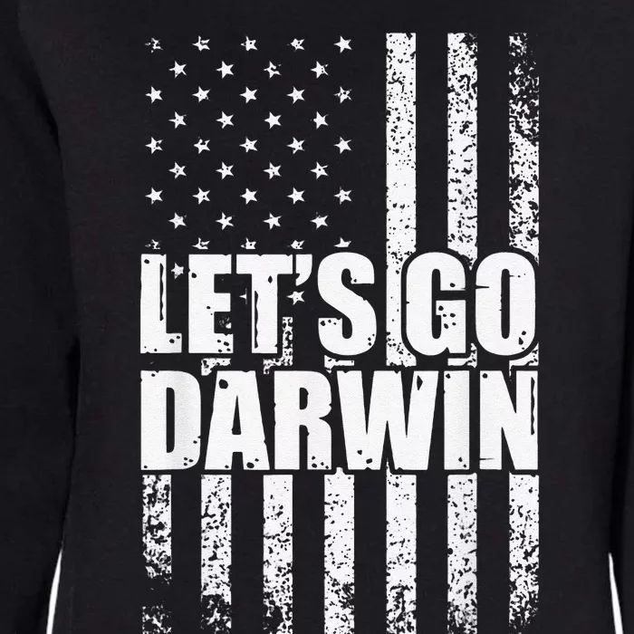 Funny Lets Go Darwin LetS Go Darwin American Flag Womens California Wash Sweatshirt