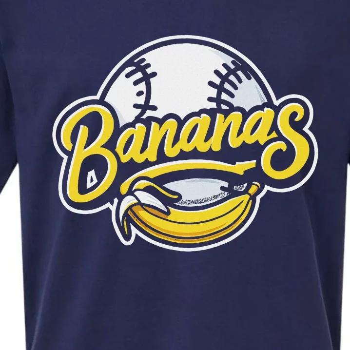 Funny LetS Go Bananas Design Sueded Cloud Jersey T-Shirt