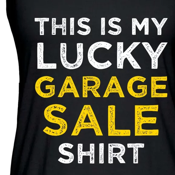 Funny Lucky Garage Sale Frugal Shopper Ladies Essential Flowy Tank