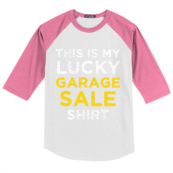 Funny Lucky Garage Sale Frugal Shopper Kids Colorblock Raglan Jersey