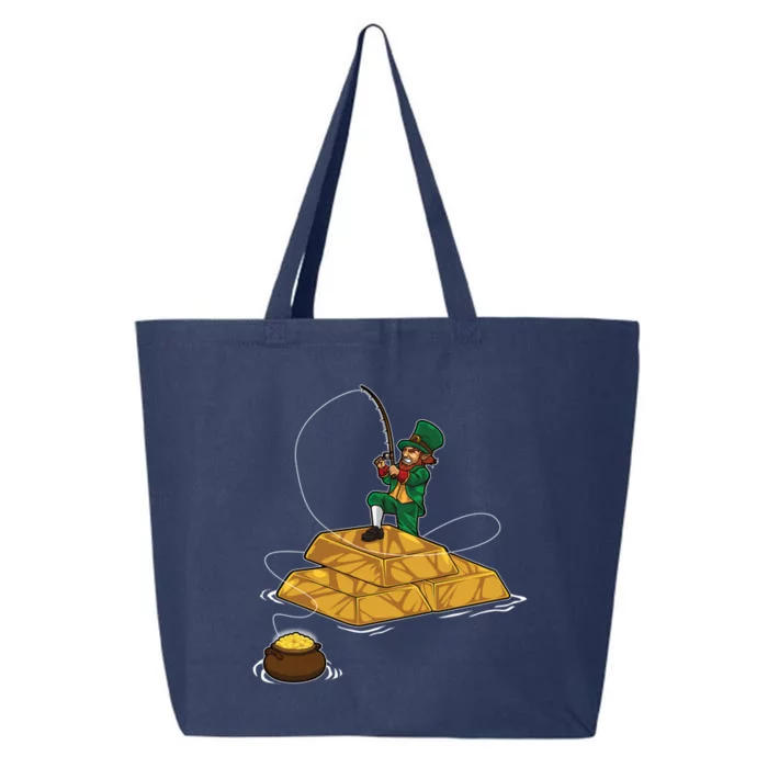 Fishing Leprechaun Gift Irish Angler Gift Lucky Wealth Funny Gift 25L Jumbo Tote