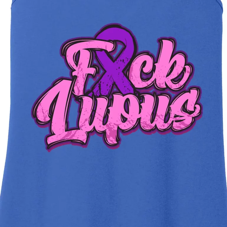 Fuck Lupus Gift Lupus Awareness Month Purple Ribbon Gift Ladies Essential Tank