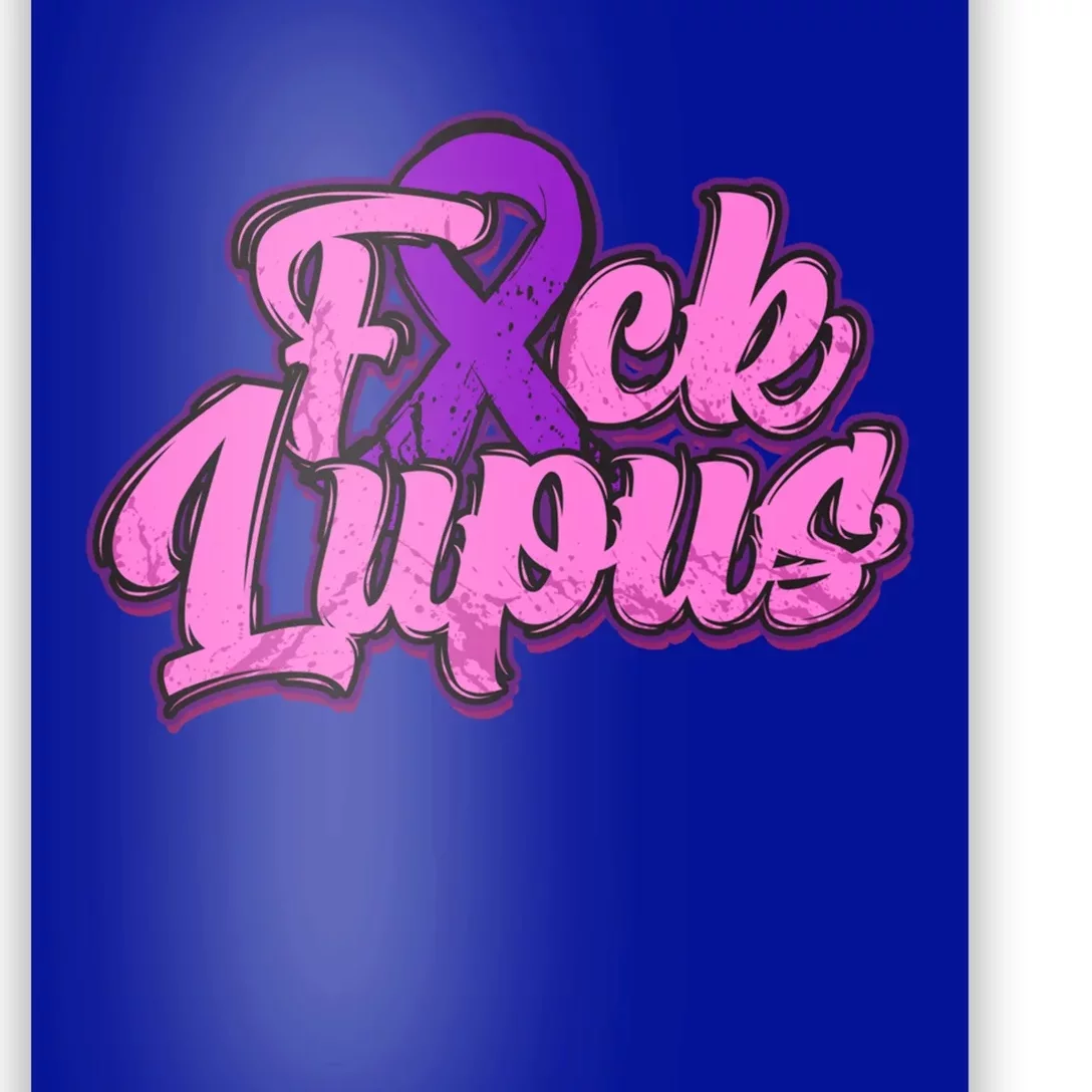 Fuck Lupus Gift Lupus Awareness Month Purple Ribbon Gift Poster