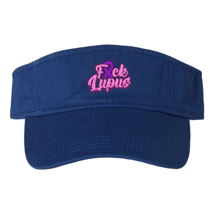 Fuck Lupus Gift Lupus Awareness Month Purple Ribbon Gift Valucap Bio-Washed Visor