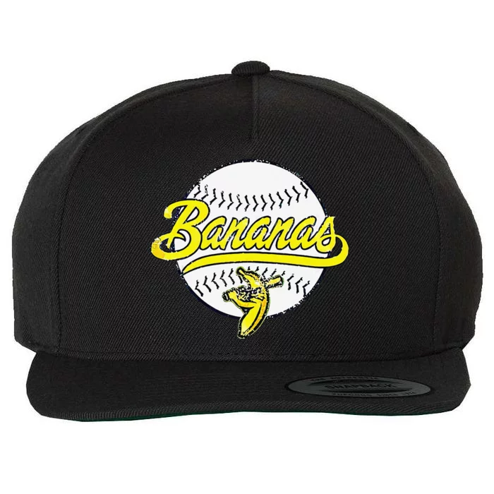 Funny LetS Go Bananas Gift Sport Wool Snapback Cap