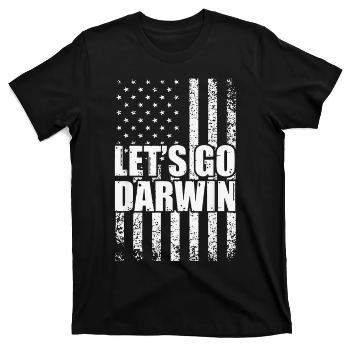 Funny Lets Go Darwin LetS Go Darwin American Flag T-Shirt