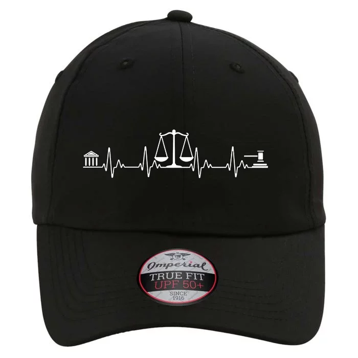 Funny Lawyer Gift Law School Attorney Men Women Heartbeat The Original Performance Cap