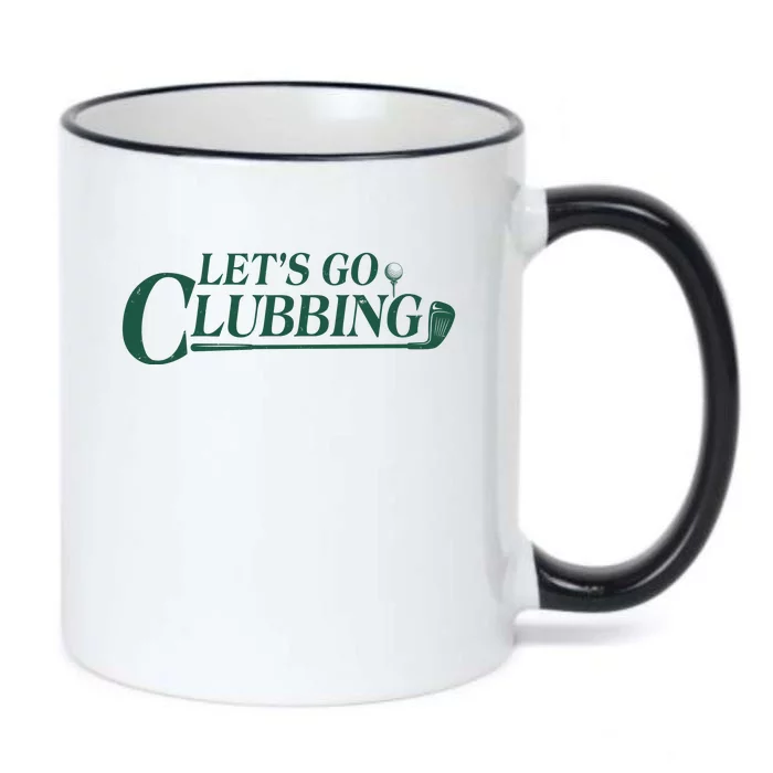 Funny Let's Go Clubbing Golfing Fan Black Color Changing Mug