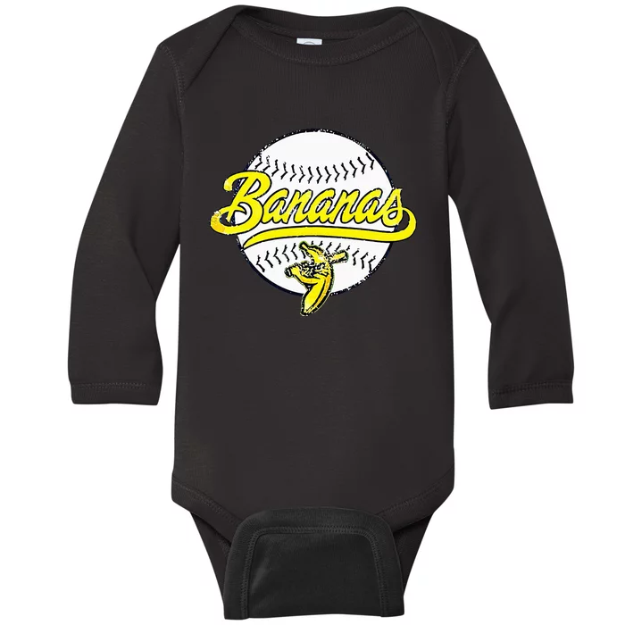 Funny LetS Go Bananas Baby Long Sleeve Bodysuit