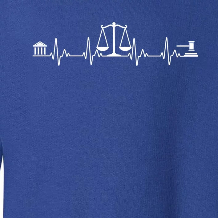 Funny Lawyer Gift Law School Attorney Heartbeat Cute Gift Toddler Sweatshirt